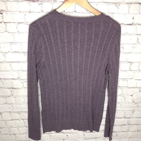 Eddie Bauer Purple Ruffle Cardigan - Picture 4 of 4